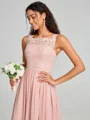 A-Line/Princess Square Floor-Length Sleeveless Chiffon Bridesmaid Dress
