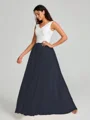 A-Line/Princess V-neck Floor-Length Sleeveless Tulle Bridesmaid Dress