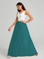 A-Line/Princess V-neck Floor-Length Sleeveless Tulle Bridesmaid Dress