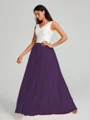 A-Line/Princess V-neck Floor-Length Sleeveless Tulle Bridesmaid Dress
