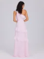 A-line One-Shoulder Cascading Ruffles Ankle-Length Chiffon Bridesmaid Dress