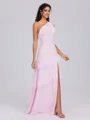 A-line One-Shoulder Cascading Ruffles Ankle-Length Chiffon Bridesmaid Dress