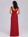 Sheath Cowl Pleated Floor-Length Chiffon Bridesmaid Dress