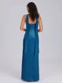 Sheath Spaghetti Straps Pleated Floor-Length Silk Like Satin Bridesmaid Dress