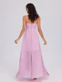 A-line Cowl Pleated Floor-Length Chiffon Bridesmaid Dress