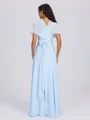 A-line Pleated Floor-Length Chiffon Convertible Bridesmaid Dress