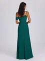 Sheath Pleated Floor-Length Chiffon Bridesmaid Dress