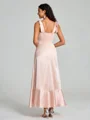 A-Line/Princess Straps Ankle-Length Sleeveless Silk like Satin Bridesmaid Dress