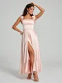 A-Line/Princess Straps Ankle-Length Sleeveless Silk like Satin Bridesmaid Dress