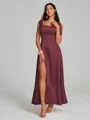 A-Line/Princess Straps Ankle-Length Sleeveless Silk like Satin Bridesmaid Dress