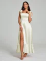 A-Line/Princess Straps Ankle-Length Sleeveless Silk like Satin Bridesmaid Dress
