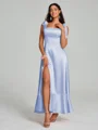 A-Line/Princess Straps Ankle-Length Sleeveless Silk like Satin Bridesmaid Dress