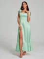 A-Line/Princess Straps Ankle-Length Sleeveless Silk like Satin Bridesmaid Dress
