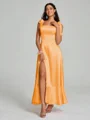 A-Line/Princess Straps Ankle-Length Sleeveless Silk like Satin Bridesmaid Dress