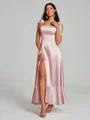 A-Line/Princess Straps Ankle-Length Sleeveless Silk like Satin Bridesmaid Dress