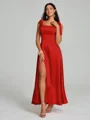 A-Line/Princess Straps Ankle-Length Sleeveless Silk like Satin Bridesmaid Dress