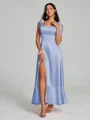 A-Line/Princess Straps Ankle-Length Sleeveless Silk like Satin Bridesmaid Dress