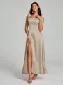 A-Line/Princess Straps Ankle-Length Sleeveless Silk like Satin Bridesmaid Dress