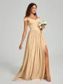 A-Line/Princess Sweetheart Floor-Length Sleeveless Jersey Bridesmaid Dress