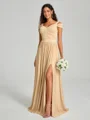 A-Line/Princess Sweetheart Floor-Length Sleeveless Jersey Bridesmaid Dress