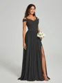 A-Line/Princess Sweetheart Floor-Length Sleeveless Jersey Bridesmaid Dress