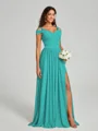 A-Line/Princess Sweetheart Floor-Length Sleeveless Jersey Bridesmaid Dress