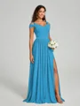 A-Line/Princess Sweetheart Floor-Length Sleeveless Jersey Bridesmaid Dress