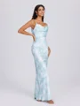 Sheath Spaghetti Straps Floor-Length Bridesmaid Dress
