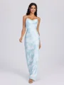Sheath Spaghetti Straps Floor-Length Bridesmaid Dress