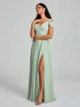 A-line/Princess V-neck Floor-Length Sleeveless Chiffon Bridesmaid Dress