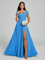 A-line/Princess V-neck Floor-Length Sleeveless Chiffon Bridesmaid Dress