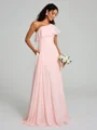 A-Line/Princess One-Shoulder Floor-Length Sleeveless Chiffon Bridesmaid Dress