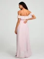 A-Line/Princess Off-the-Shoulder Asymmetrical Sleeveless Chiffon Bridesmaid Dress
