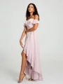A-Line/Princess Off-the-Shoulder Asymmetrical Sleeveless Chiffon Bridesmaid Dress