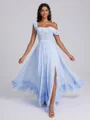 A-line One-Shoulder Ruffles Floor-Length Corset Bridesmaid Dress