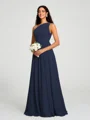 A-line/Princess One-Shoulder Floor-Length Sleeveless Chiffon Bridesmaid Dress