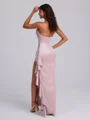 Sheath Halter Ruffles Floor-Length Bridesmaid Dress