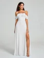 A-line/Princess Spaghetti Straps Floor-Length Sleeveless Chiffon Bridesmaid Dress