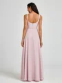 A-line Square Floor-Length Chiffon Bridesmaid Dress