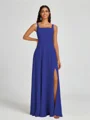 A-line Square Floor-Length Chiffon Bridesmaid Dress