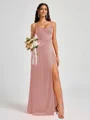 A-line Spaghetti Straps Floor-Length Silk Like Satin Bridesmaid Dress