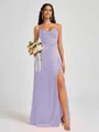 A-line Spaghetti Straps Floor-Length Silk Like Satin Bridesmaid Dress