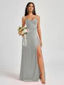 A-line Spaghetti Straps Floor-Length Silk Like Satin Bridesmaid Dress