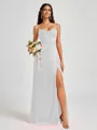 A-line Spaghetti Straps Floor-Length Silk Like Satin Bridesmaid Dress