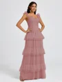 A-line Sweetheart Cascading Ruffles Floor-Length Bridesmaid Dress