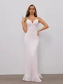 Sheath V-neck Floor-Length Dress