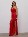 Sheath Straight Appliques Lace Floor-Length Corset Dress