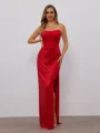 Sheath Straight Appliques Lace Floor-Length Corset Dress