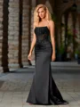 Sheath Straight Appliques Lace Sweep Train Silk Like Satin Corset Dress