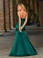 Sheath Sweetheart Pleated Sweep Train Silk Like Satin Dress